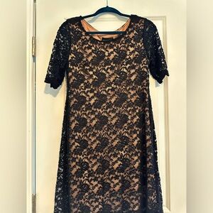 Short black lace dress